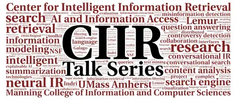 CIIR Talk Series word cloud.